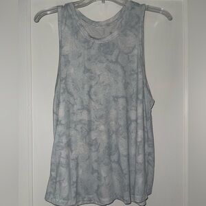 All in Motion Light Blue Tie-Dye Muscle Tee